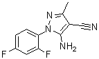 5-Amino-1-(2,4-difluorophenyl)-3-methyl-1H-pyrazole-4-carbonitrile molecular structure (CAS 1020057-92-4)