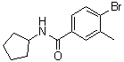 structure of CAS# 1020252-78-1, 4-Bromo-N-cyclopentyl-3-methylbenzamide