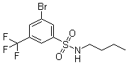 结构式 CAS# 1020252-83-8, 3-溴-N-丁基-5-(三氟甲基)苯磺酰胺