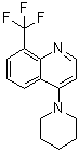 4-(1-Piperidinyl)-8-(trifluoromethyl)quinoline molecular structure (CAS 1020252-84-9)