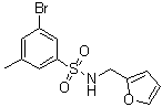 3-Bromo-N-(2-furanylmethyl)-5-methylbenzenesulfonamide molecular structure (CAS 1020252-90-7)