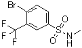 结构式 CAS# 1020253-01-3, 4-溴-N-甲基-3-(三氟甲基)苯磺酰胺