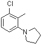 structure of CAS# 1020253-09-1, 1-(3-Chloro-2-methylphenyl)pyrrolidine