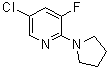 结构式 CAS# 1020253-18-2, 5-氯-3-氟-2-(1-吡咯烷基)吡啶