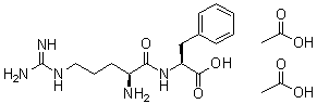 structure of CAS# 102029-92-5, L-Arginyl-L-phenylalanine diacetate