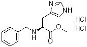 结构式 CAS# 102029-99-2, N-苄基-L-组氨酸甲酯二盐酸盐