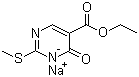 1,6-Dihydro-2-(methylthio)-6-oxo-5-pyrimidinecarboxylic acid ethyl ester sodium salt (1:1) molecular structure (CAS 102061-91-6)