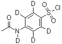 4-(Acetylamino-d)-benzene-2,3,5,6-d<sub>4</sub>-sulfonyl chloride molecular structure (CAS 1020718-84-6)