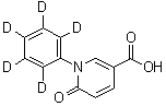 1,6-二氢-6-氧代-1-(苯基-2,3,4,5,6-d<sub>5</sub>)-3-吡啶羧酸分子结构 (CAS 1020719-24-7)