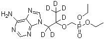 P-[[1-[(6-Amino-9H-purin-9-yl)methyl-d<sub>2</sub>]ethoxy-1,2,2,2-d<sub>4</sub>]methyl]phosphonic acid diethyl ester molecular structure (CAS 1020719-38-3)
