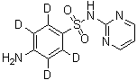 4-氨基-N-2-嘧啶基苯磺酰胺-2,3,5,6-d<sub>4</sub>分子结构 (CAS 1020719-78-1)