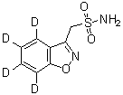 1,2-Benzisoxazole-4,5,6,7-d<sub>4</sub>-3-methanesulfonamide molecular structure (CAS 1020720-04-0)