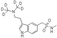 3-[2-[二(三氘甲基)氨基]乙基]-N-甲基-1H-吲哚-5-甲烷磺酰胺分子结构 (CAS 1020764-38-8)