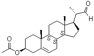 (20S)-3beta-乙酰氧基孕甾-5-烯-20-甲醛分子结构 (CAS 10211-88-8)