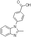 4-(2-甲基苯并咪唑-1-基)苯甲酸分子结构 (CAS 1021144-32-0)
