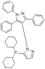 结构式 CAS# 1021176-69-1, 5-(二环己基膦基)-1',3',5'-三苯基-1,4'-联-1H-吡唑