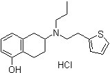 5,6,7,8-四氢-6-[丙基[2-(2-噻吩基)乙基]氨基]-1-萘酚盐酸盐分子结构 (CAS 102120-99-0)