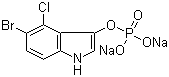 5-溴-4-氯-3-吲哚基磷酸酯二钠盐分子结构 (CAS 102185-33-1)