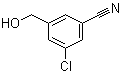 structure of CAS# 1021871-35-1, 3-Chloro-5-(hydroxymethyl)benzonitrile