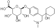 4-[2-(Dimethylamino)-1-(1-hydroxycyclohexyl)ethyl]phenyl beta-D-glucopyranosiduronic acid molecular structure (CAS 1021933-98-1)