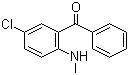 2-甲氨基-5-氯二苯甲酮分子结构 (CAS 1022-13-5)