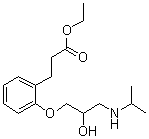 2-[2-羟基-3-[异丙基氨基]丙氧基]苯丙酸乙酯分子结构 (CAS 102203-23-6)