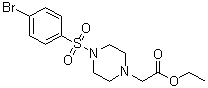 structure of CAS# 1022353-79-2, 4-[(4-Bromophenyl)sulfonyl]-1-piperazineacetic acid ethyl ester