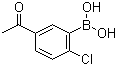 5-乙酰基-2-氯苯硼酸分子结构 (CAS 1022922-17-3)