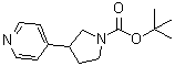 3-(4-吡啶基)-1-吡咯烷羧酸叔丁酯分子结构 (CAS 1024590-32-6)