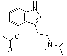 3-[2-[甲基(异丙基)氨基]乙基]-1H-吲哚-4-醇乙酸酯分子结构 (CAS 1024612-25-6)