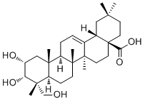 2,3,23-三羟基-12-齐墩果烯-28-酸分子结构 (CAS 102519-34-6)