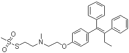 Methanesulfonothioic acid S-[2-[[2-[4-(1,2-diphenyl-1-buten-1-yl)phenoxy]ethyl]methylamino]ethyl] ester molecular structure (CAS 1025678-19-6)