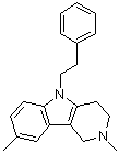 2,3,4,5-四氢-2,8-二甲基-5-苯乙基-1H-吡啶并[4,3-b]吲哚分子结构 (CAS 1025725-91-0)