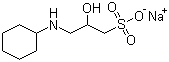 3-(环己氨基)-2-羟基-1-丙磺酸钠盐分子结构 (CAS 102601-34-3)