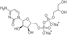 胞苷-5'-二磷酸甘油酯二钠盐分子结构 (CAS 102601-56-9)