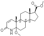 3-氧代-4-氮杂-5-甲氧基-5alpha-雄甾-1-烯-17beta-羧酸甲酯分子结构 (CAS 1026013-15-9)