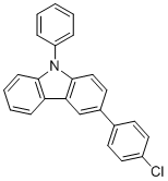 3-(4-氯苯基)-9-苯基-9H-咔唑分子结构 (CAS 1026033-57-7)