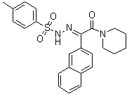 4-甲基苯磺酸 (2E)-2-[1-(2-萘基)-2-氧代-2-(1-哌啶基)亚乙基]酰肼分子结构 (CAS 1026051-65-9)