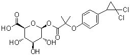 Ciprofibrate glucuronide molecular structure (CAS 102623-15-4)