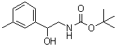 N-[2-羟基-2-(3-甲基苯基)乙基]氨基甲酸叔丁酯分子结构 (CAS 1026555-76-9)