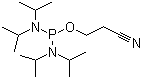 双(二异丙基氨基)(2-氰基乙氧基)膦分子结构 (CAS 102691-36-1)