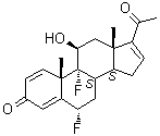 (6alpha,11beta)-6,9-Difluoro-11-hydroxypregna-1,4,16-triene-3,20-dione molecular structure (CAS 1027011-66-0)