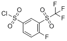 4-氟-3-(三氟甲基磺酰基)苯磺酰氯分子结构 (CAS 1027345-07-8)