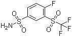 4-氟-3-(三氟甲磺酰基)苯磺酰胺分子结构 (CAS 1027345-08-9)