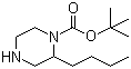 结构式 CAS# 1027511-69-8, 2-丁基-1-哌嗪甲酸叔丁酯