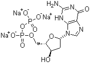 2'-脱氧鸟苷-5'-二磷酸三钠盐分子结构 (CAS 102783-74-4)