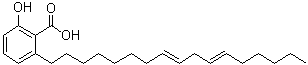 2-(8,11-Heptadecadien-1-yl)-6-hydroxybenzoic acid molecular structure (CAS 102811-39-2)