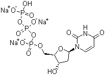 2'-脱氧尿苷-5'-三磷酸三钠盐分子结构 (CAS 102814-08-4)