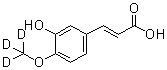 3-[3-羟基-4-(三氘甲氧基)苯基]-2-丙烯酸分子结构 (CAS 1028203-97-5)