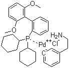 氯(2-二环己基膦基-2',6'-二甲氧基-1,1'-联苯基)[2-(2-氨基乙基苯基)]钯(II)分子结构 (CAS 1028206-58-7)